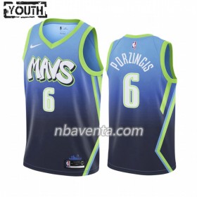 Camiseta Niños Dallas Mavericks Kristaps Porzingis 6 2019-20 Nike City Edition Swingman